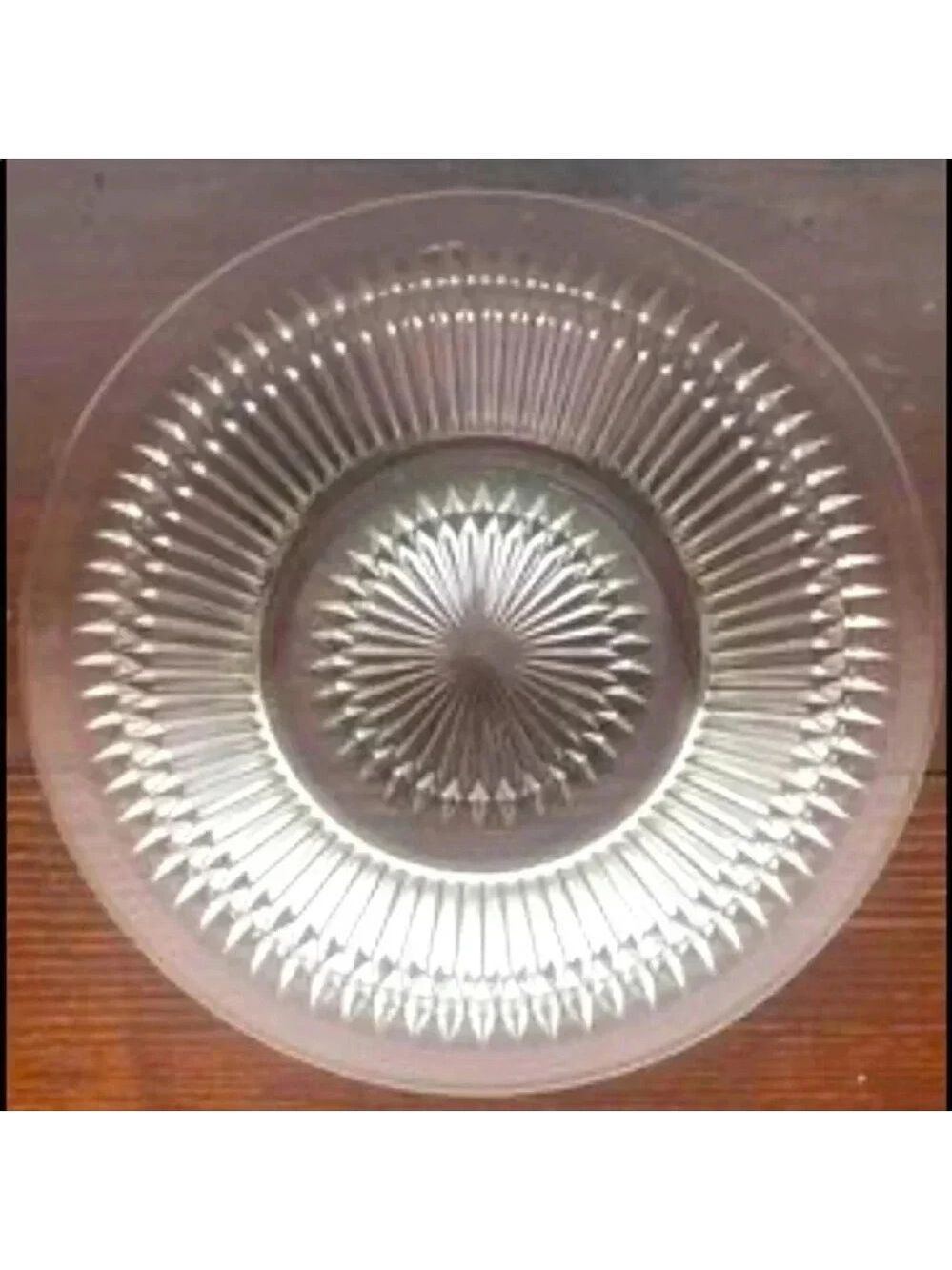 Antique Ribbed Glass Bowl, Starburst Pattern, Old, Excellent Condition